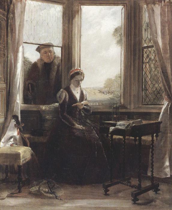 Lady Jane Grey and Roger Ascham (mk37), John callcott horsley,R.A.